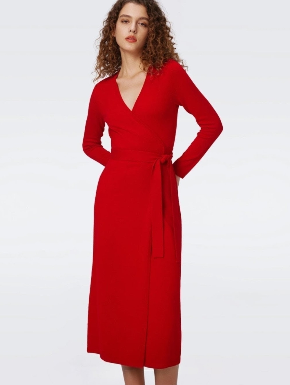 Diane Von Furstenberg Astrid Wool-Cashmere Wrap Dress - Size XS
